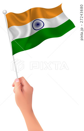 インド　 国旗　手　アイコン 27243680
