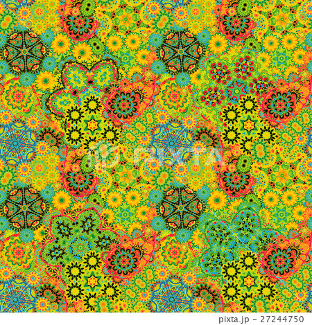 Seamless pattern with mehendi elements. Paisley Seamless pattern with mehendi elements. Paisley 27244750