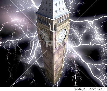 The Big Ben at night 3d rendering 27246748