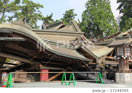 震災後の阿蘇神社 27248395