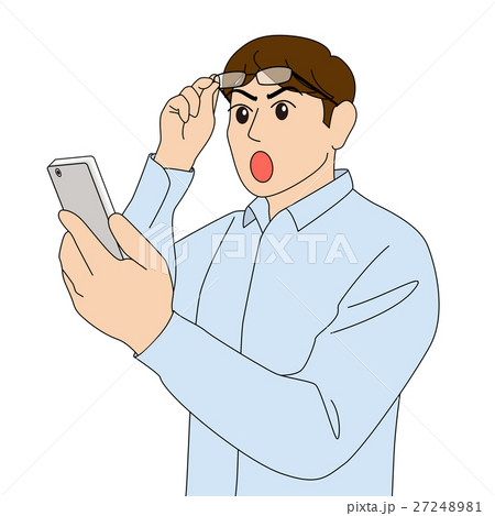 スマートフォンを見る_茶髪_若い男性 27248981