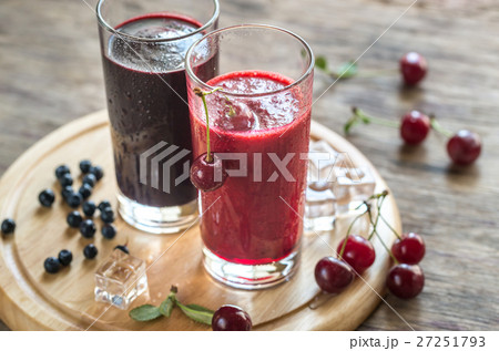 Cherry and bilberry smoothies 27251793