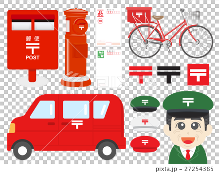 郵便イラストセット 27254385