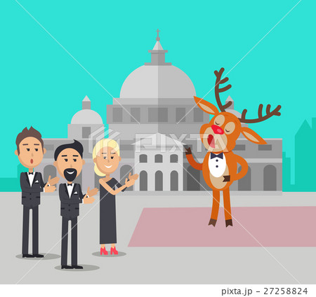 Deer Singing Song Near Conservatory Reindeer Opera Deer Singing Song Near Conservatory Reindeer Opera 27258824