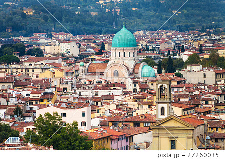 skyline of Florence city with Great Synagogue skyline of Florence city with Great Synagogue 27260035