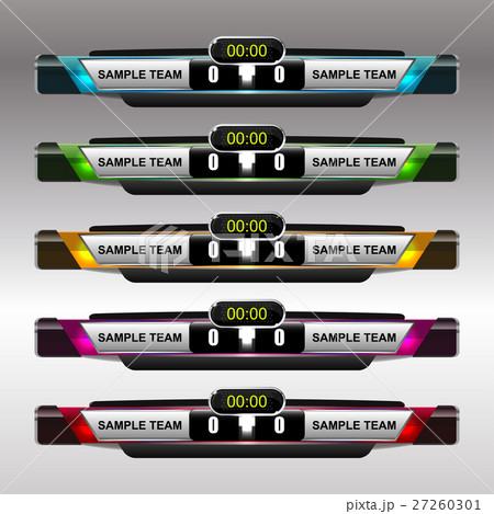soccer and football scoreboard template 27260301