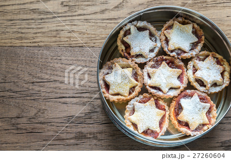 Box with mince pies 27260604