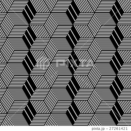 Seamless geometric op art pattern. 27261421
