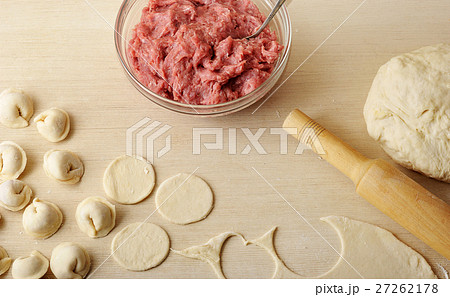 preparation of meat dumplings - minced meat preparation of meat dumplings - minced meat 27262178