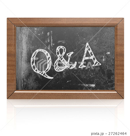 Question and answer written on blackboard 27262464