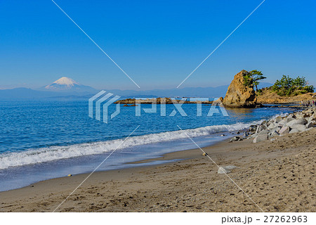立石海岸と富士山 27262963