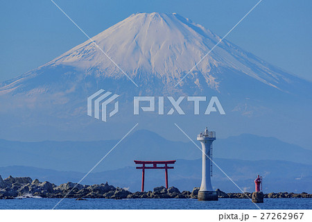 名島（菜島）の鳥居と富士山 27262967