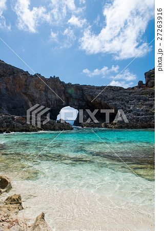 南島扇池 小笠原諸島父島の景勝地 の写真素材