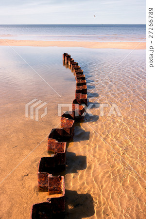 The remains of the old steel pier on the Sea 27266789