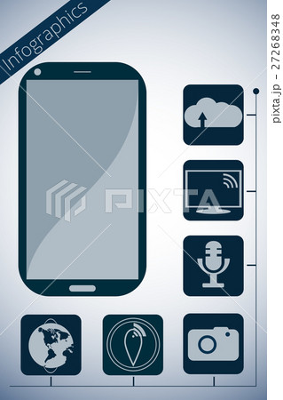 Smartphone. Vector promotion infographic.  27268348