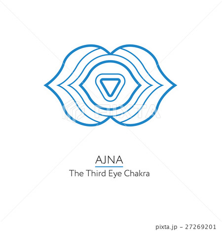 Ajna - chakra icon flat 27269201