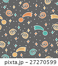 Seamless pattern with hand drawn space, stars and 27270599