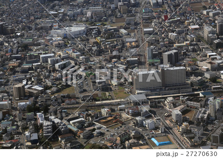 東武東上線鶴瀬駅付近を空撮 東武東上線鶴瀬駅付近を空撮 27270630