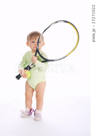 funny tennis player on white background funny tennis player on white background 27271022