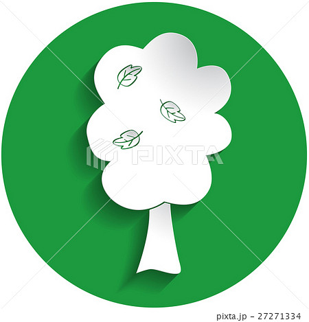 Fruit tree icon in paper style Fruit tree icon in paper style 27271334