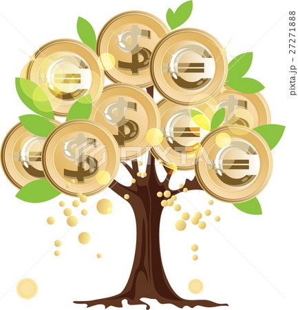 Money tree with coins Money tree with coins 27271888