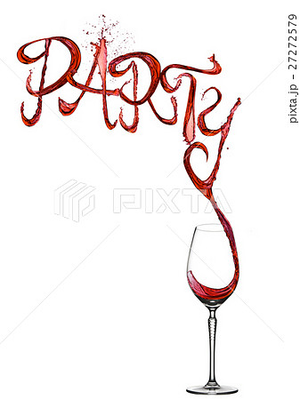 Red wine splash party font pouring to glass Red wine splash party font pouring to glass 27272579