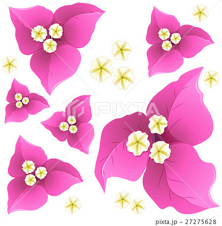Seamless background design with pink paperflowers 27275628