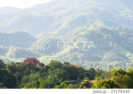 Temple and pagoda in mountains. 27276340