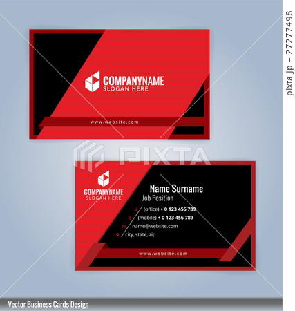 Black and Red modern business card template 27277498
