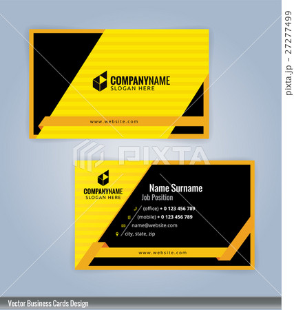 Yellow and Black modern business card template 27277499