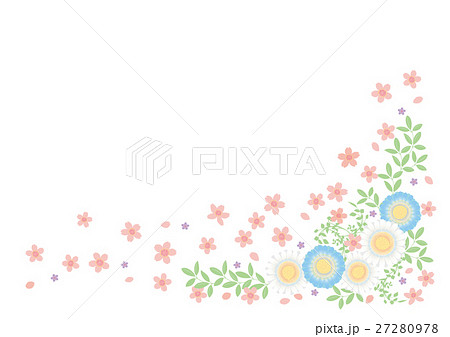 背景素材-さくらと花模様4 27280978