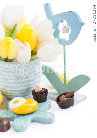 Easter still life with yellow heart Easter still life with yellow heart 27281264