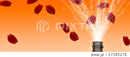 champagne and flowers 27285276