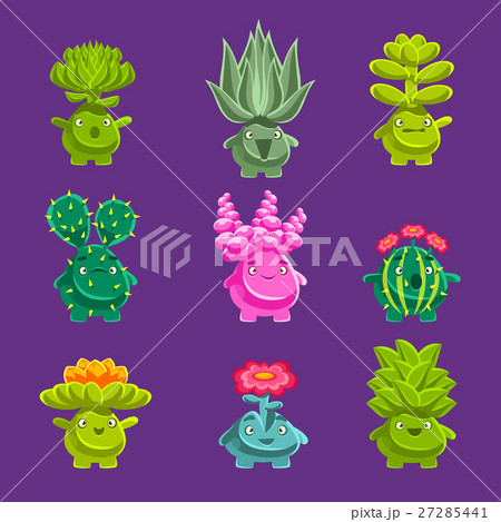 Alien Fantastic Plant Characters With Succulent 27285441