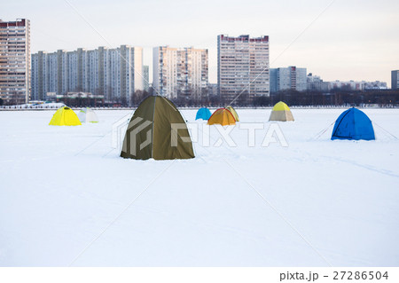 Tents on winter fishing 27286504