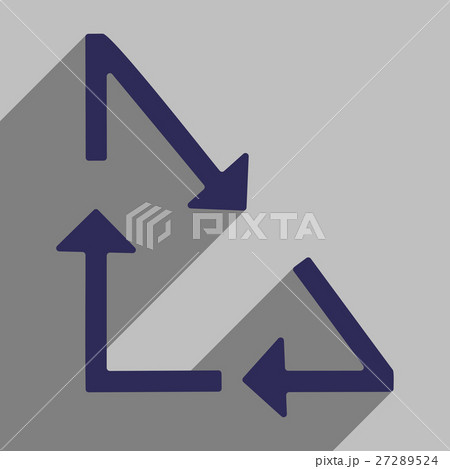 Flat style icon with long shadow arrow Flat style icon with long shadow arrow 27289524