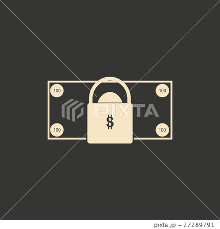 Flat in black and white money lock Flat in black and white money lock 27289791