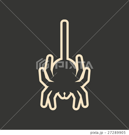 Flat in black and white mobile application spider 27289905