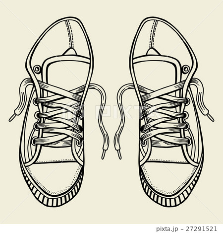 Sketch sneakers illustration. Sketch sneakers illustration. 27291521