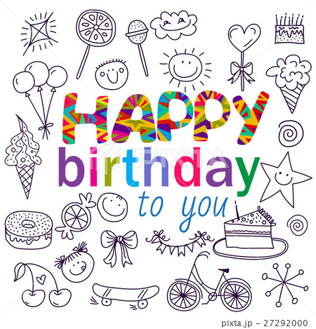 poster for the birthday greetings のイラスト素材 27292000 pixta