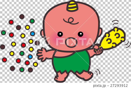 節分 豆まき鬼 子ども 緑 節分 豆まき鬼 子ども 緑 27293912