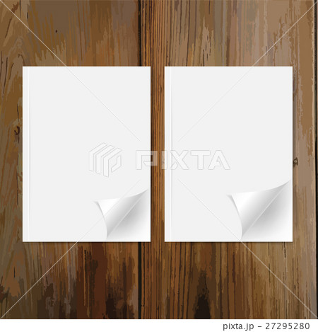 Blank catalog, magazines,book mock up on wood background. Vector illustration Blank catalog, magazines,book mock up on wood background. Vector illustration 27295280