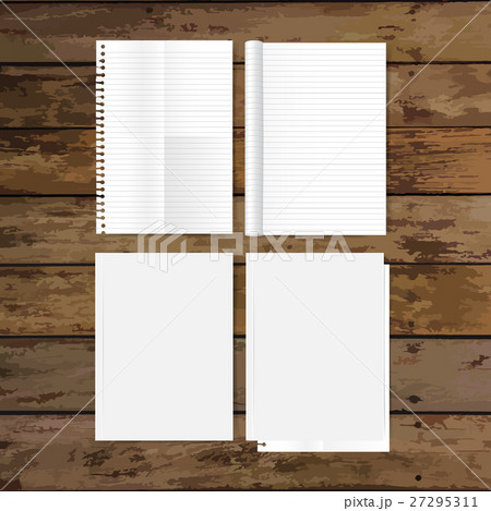 Blank catalog, magazines,book mock up on wood background. Vector illustration. Blank catalog, magazines,book mock up on wood background. Vector illustration. 27295311