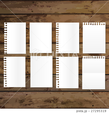 Blank white note papers, ready for your message. Vector illustration Blank white note papers, ready for your message. Vector illustration 27295319