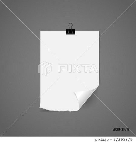 White torn note papers, paper Corner Folds. Vector illustration 27295379