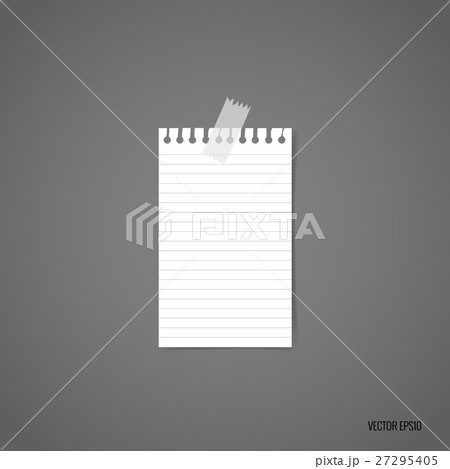 Blank white note papers, ready for your message. Vector illustration 27295405