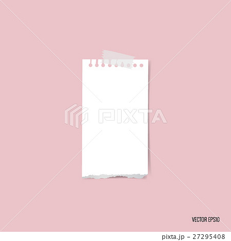 White torn note papers. Vector illustration 27295408