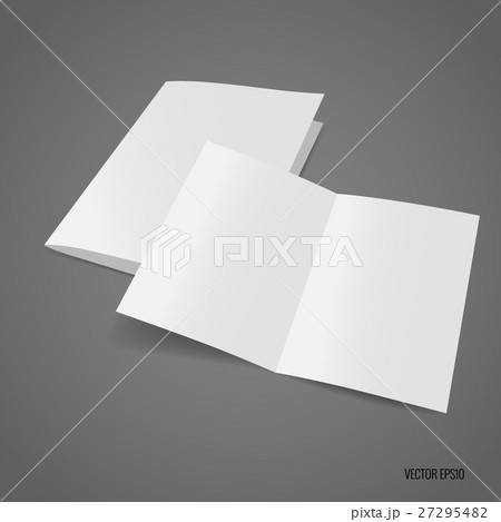Bifold white template paper. Vector illustration 27295482
