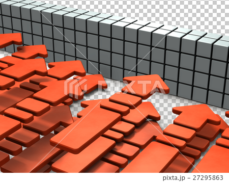 押し寄せる大群を表すアブストラクト3DCGイラスト 27295863