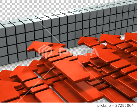 押し寄せる大群を表すアブストラクト3DCGイラスト 27295864